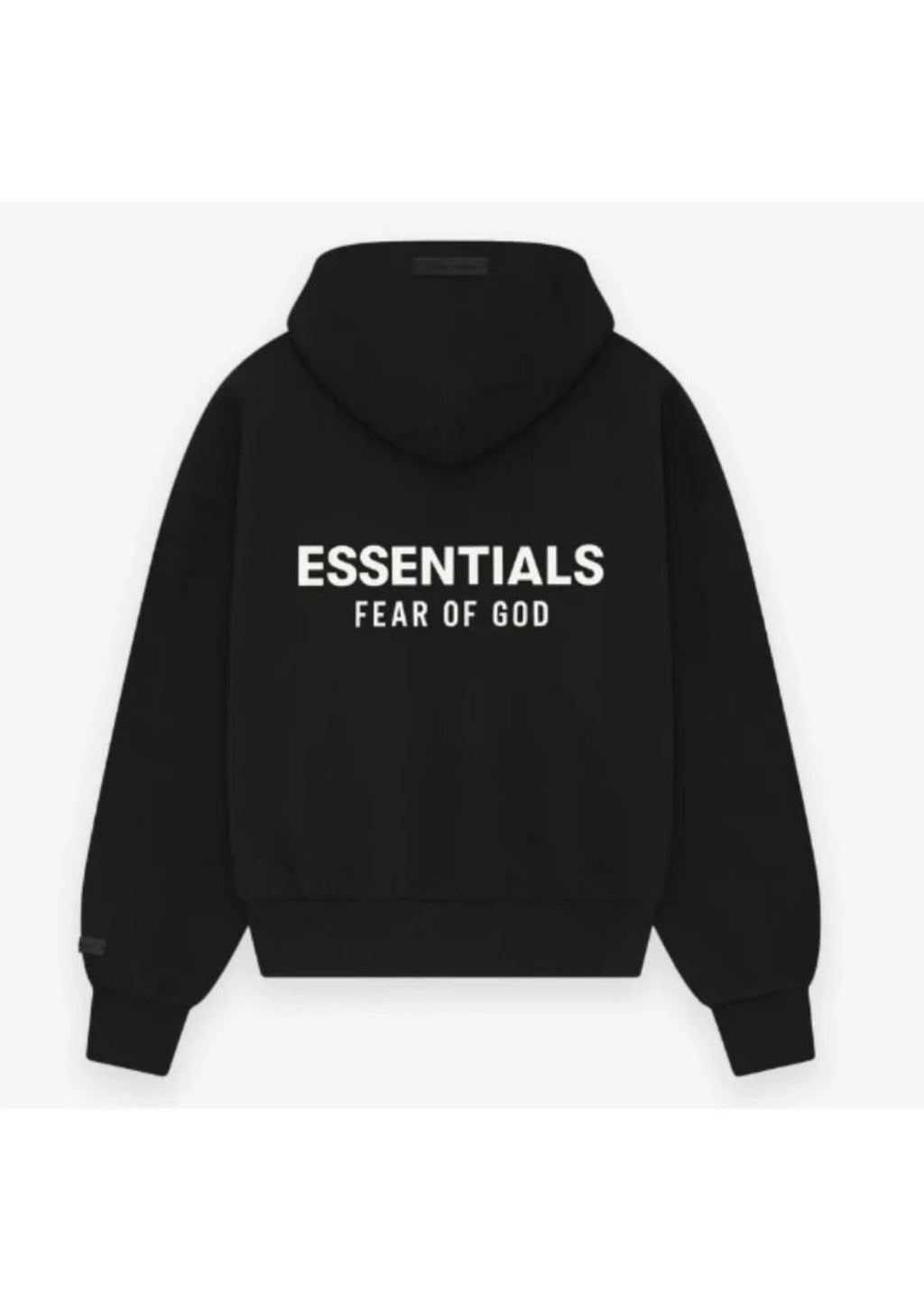 HODDIE JET BLACK ZIP-UP  ESSENTIALS