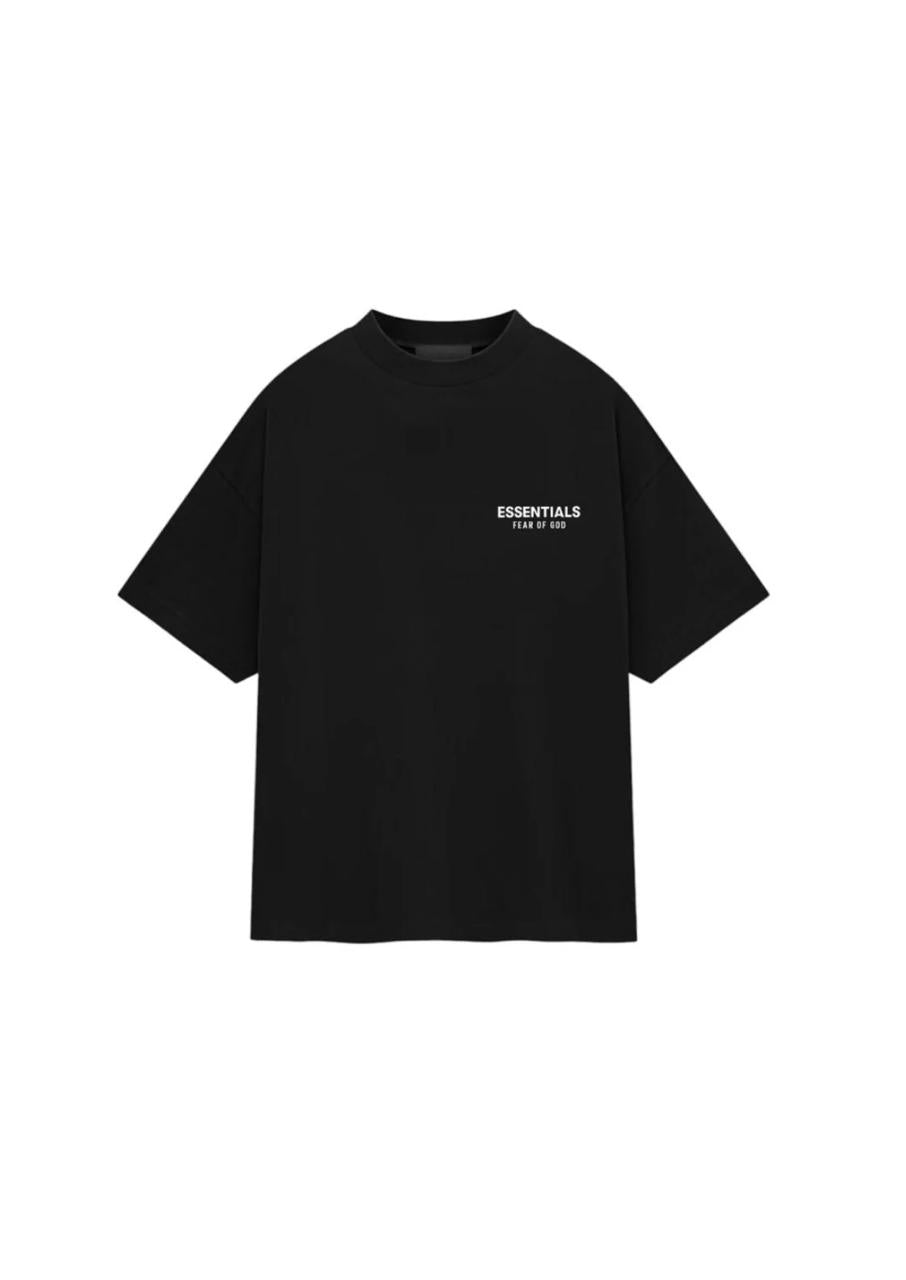 T-SHIRT FLECE BLACK ESSENTIALS